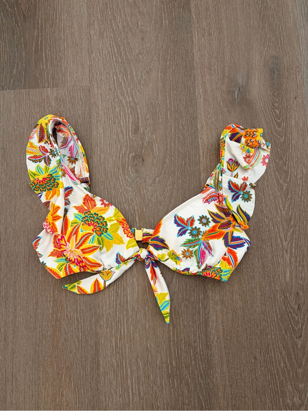 Bleu Rod Beattie Floral Tie-Front Top